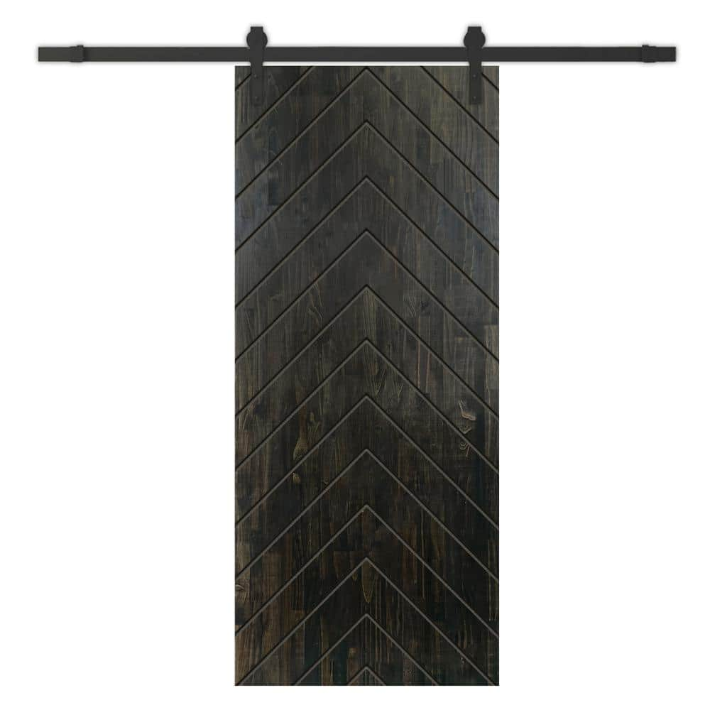 CALHOME Herringbone 24 in. x 80 in. Fully Assembled Charcoal Black ...