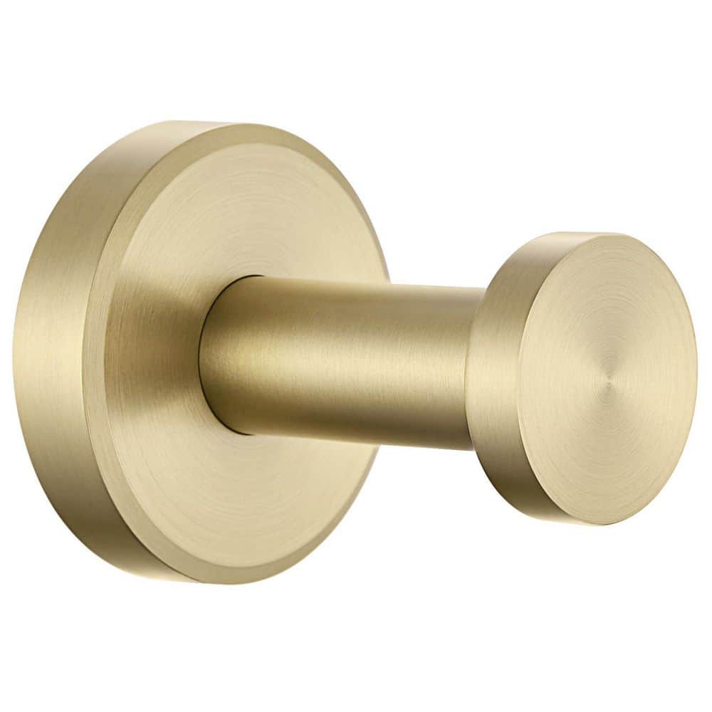 Single Wall-Mount Robe and Towel Hook, Heavy Duty 11 lbs., 1.89 in. x 2.28 in. x 1.89 in. in Brushed Gold price history on PriceWatchPro