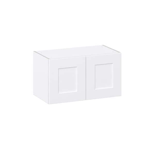 Roseland 27 in. W x 14 in. D x 15 in. H Assembled Shaker Wall Bridge Kitchen Cabinet in Warm White