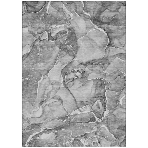 Addison Rugs Chantille ACN519 Pewter 5 ft. x 7 ft. 6 in. Machine Washable Indoor/Outdoor Geometric Area Rug