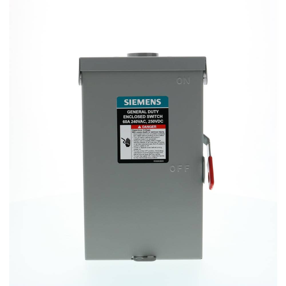 General Duty 60 Amp 3-Pole 4-Wire 240-Volt Fusible Outdoor Safety Switch RBPU price history on PriceWatchPro