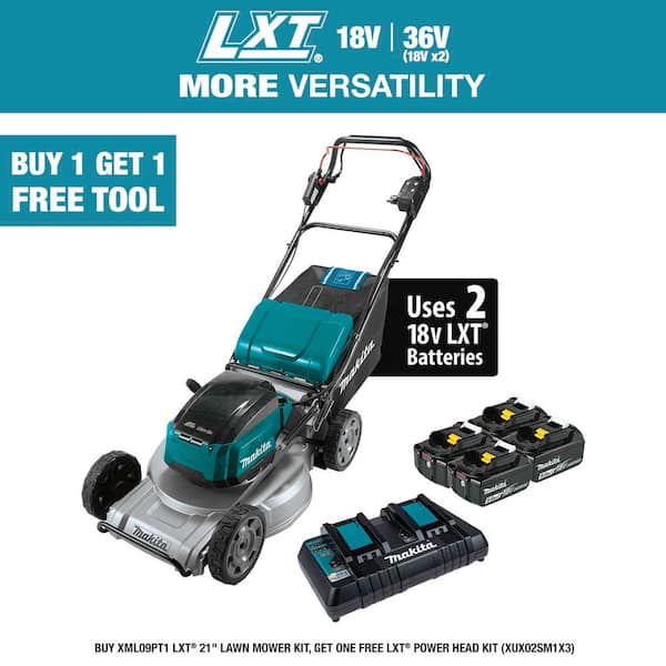 21 in. 18V X2 (36V) LXT Lithium-Ion Brushless Cordless Walk Behind Self-Propelled Lawn Mower Kit (5.0Ah)