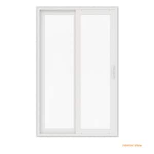 60 in. x 96 in. V-4500 White Vinyl Left-Hand Full Lite Sliding Patio Door