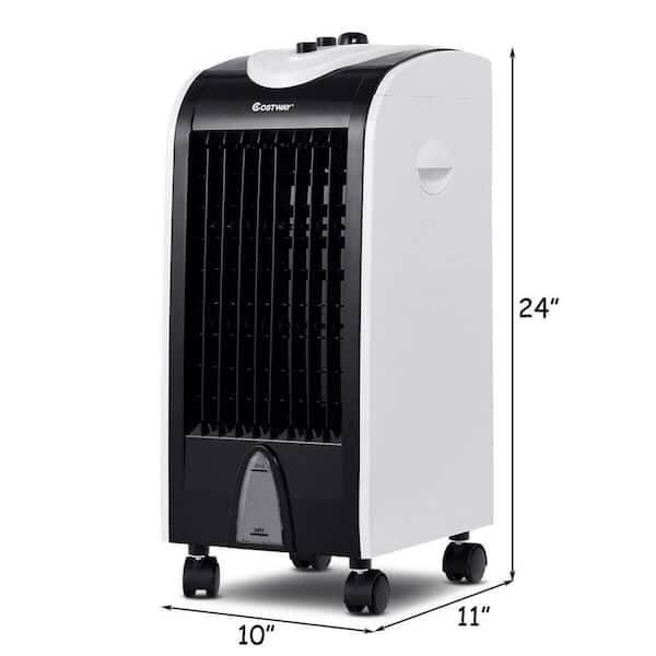 Costway 256 CFM 3-Speed Portable Evaporative Cooler Fan for 100 sq