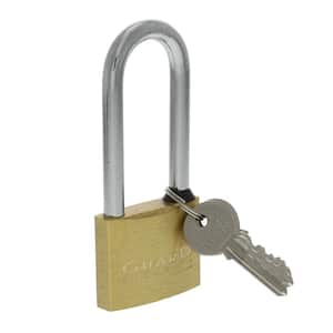 2 in. Solid Brass Keyed Padlock with Long Shackle