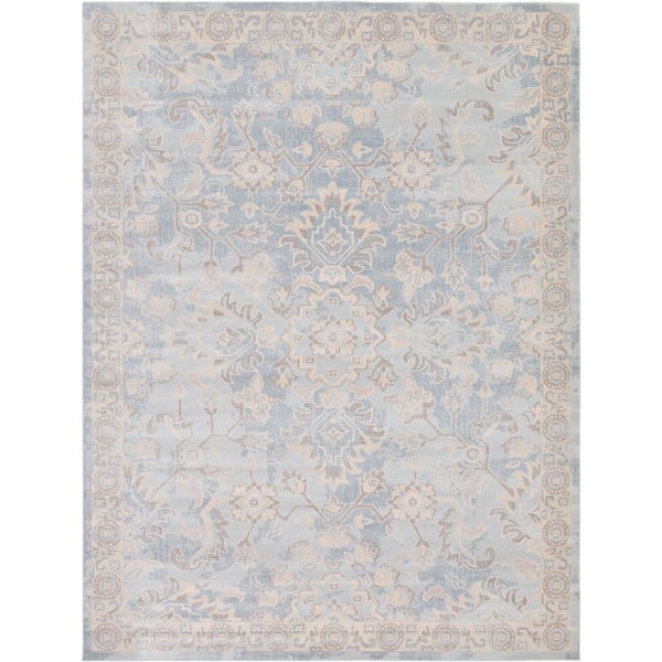 Unique Loom Paris Willow Light Blue 9' 0 x 12' 0 Area Rug