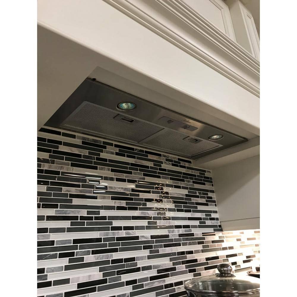 Cyclone Stainless Steel 550 CFM Ducted (Vented) Insert Range Hood with Mesh Filter