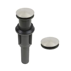 Bathroom Sink Drain without Overflow Stopper- Pop Up Drain Assembly for Bathroom Sink, Brushed Nickel