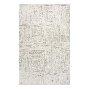 Nizza Collection Naples Ivory 3 ft. x 4 ft. Contemporary Scatter Rug