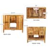 EcoDecors Significado 36 in. L Teak Vanity Cabinet Only in Natural Teak  ST-BT-36-1 - The Home Depot