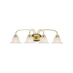 Polished Brass Nuvo 60-351 Empire Four Light Vanity Light Fixture 