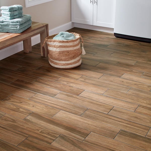 Daltile Baker Wood 6 In X 24, Home Depot Ceramic Tile Wood Flooring