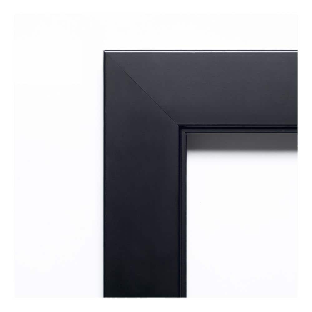 Corvino Black Beveled Wood Bathroom Vanity Mirror