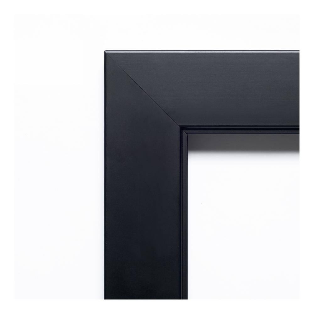 Nero Black Beveled Wood Rectangular Bathroom Vanity Mirror