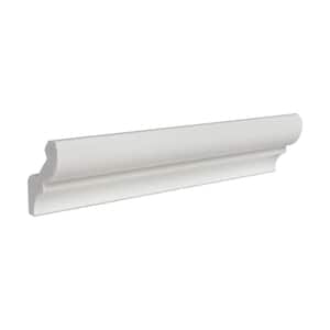 2 in. x 2 in. x 6 in. Long Recycled Polystyrene Plain Crown Moulding Sample