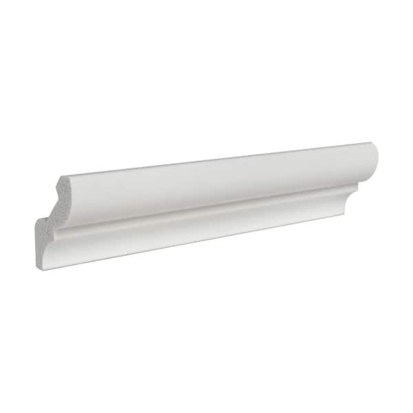 American Pro Decor 2 in. x 2 in. x 6 in. Long Recycled Polystyrene Plain Crown Moulding Sample