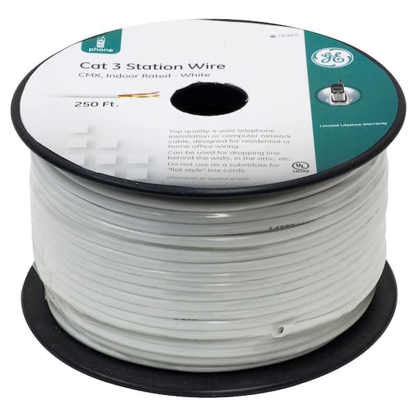 GE 250 ft. Station Wire - White