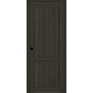 2-Panel Shaker 30 in. x 80 in. Right Hand Active Gray Oak Wood Solid Core DIY-Friendly Single Prehung Interior Door