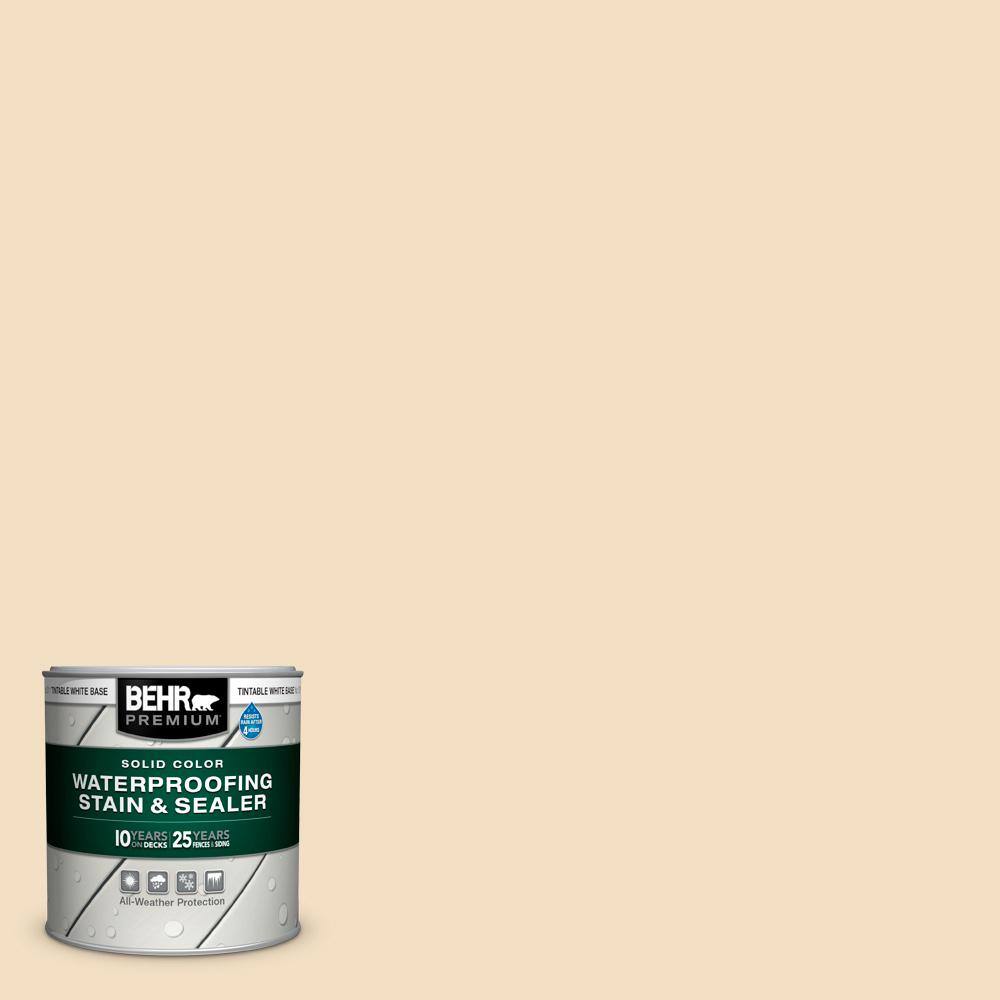 BEHR PREMIUM 8 oz. 22 Navajo White Solid Color Waterproofing Exterior