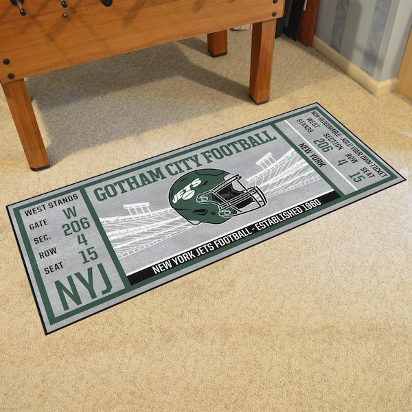 NFL - New York Jets 30 in. x 72 in. Indoor Ticket Runner Rug