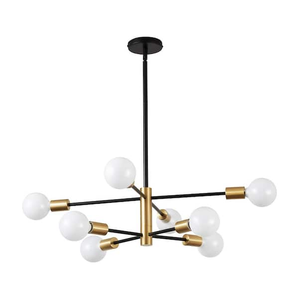 KAISITE Modern Sputnik Chandelier 8-Light Gold Chandeliers Mid Century ...