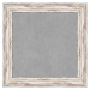 Alexandria White Wash Narrow 15 in. x 15 in. Framed Magnetic Board