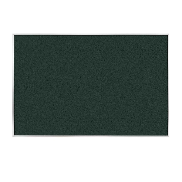 ghent Vinyl Bulletin Board, Satin Aluminum Frame, 4 ft. x 7 ft. 4 in., Ebony