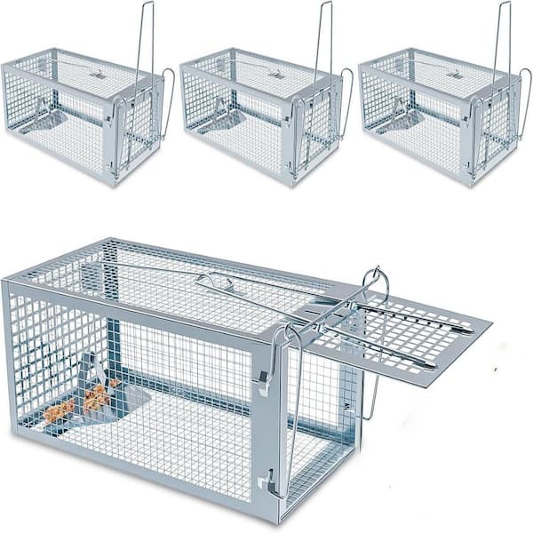 4 Packs Humane Outdoor Mousetrap, Humane Indoor Mousetrap, Mice and Other Live Animals Cage Catch and Release