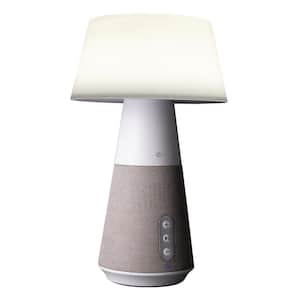 Entertain LED Speaker Lamp, 11 in. White with Bluetooth Speaker