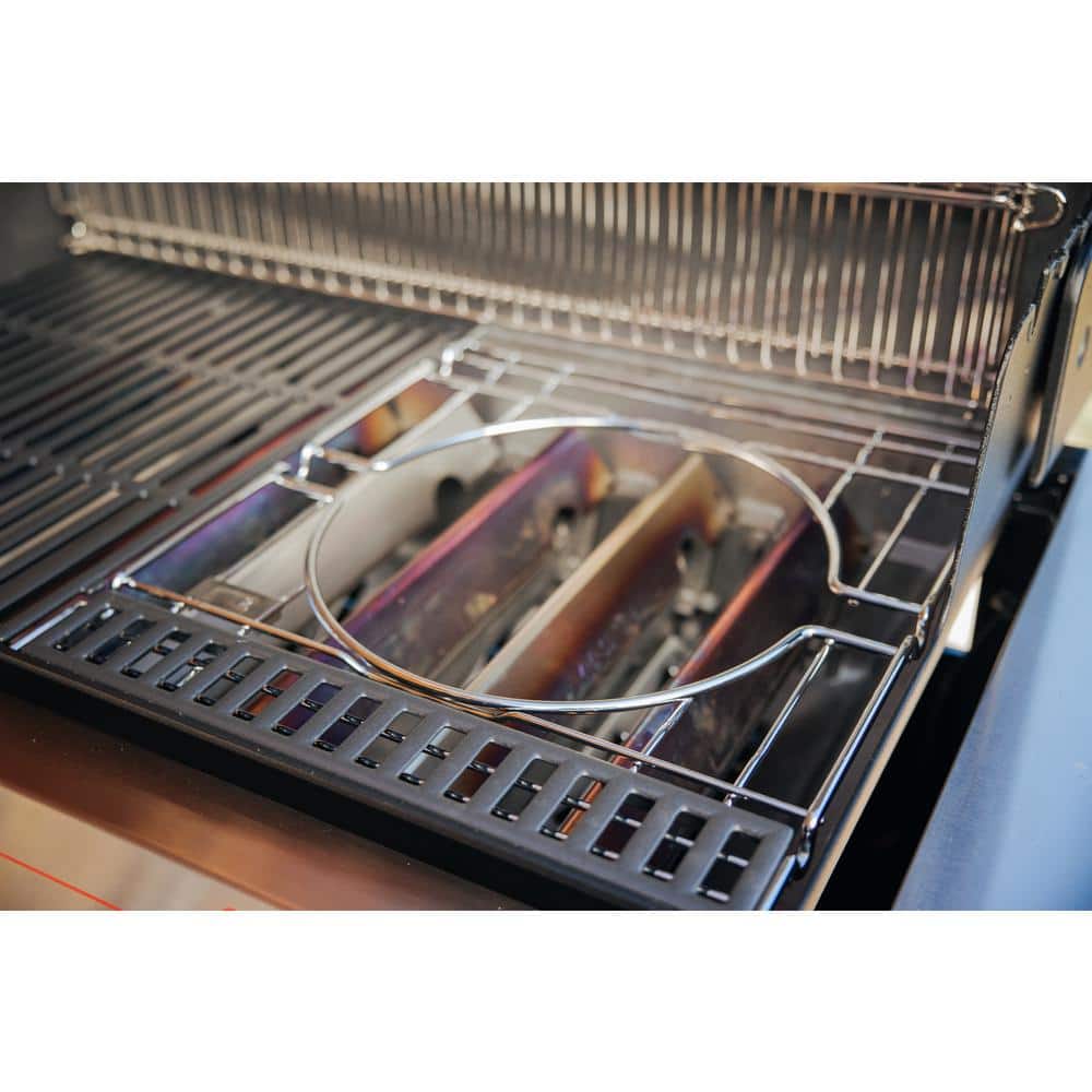 Stainless Steel 4-Burner Propane Gas Grill with Side Burner