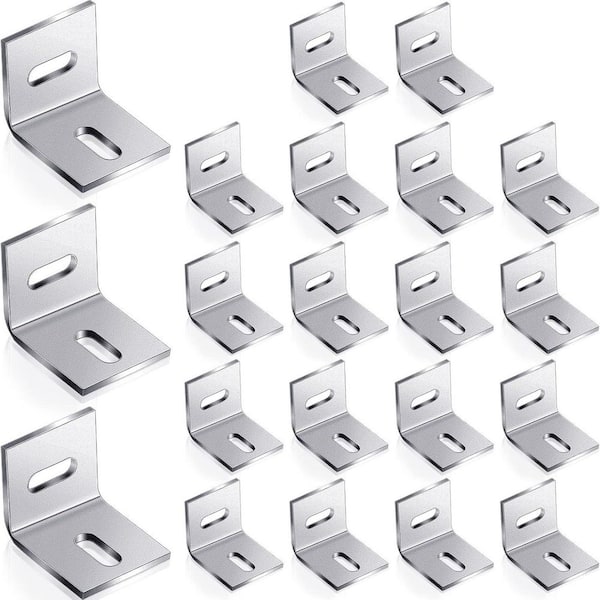 1x1 Inch Steel Table Top Fastener Z Clips Connector Hardware 36-Pack for Woodworking Projects Silver