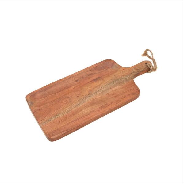 Acacia Wood Cutting Board with Handle, Handcrafted Wooden Chopping Board,  8 x 0.75 x 18 Inches