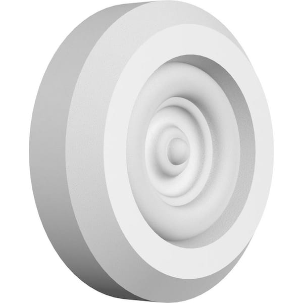 Ekena Millwork 3 in. W x 3 in. H x 3/4 in. P Standard Grayson Bullseye Rosette with Beveled Edge