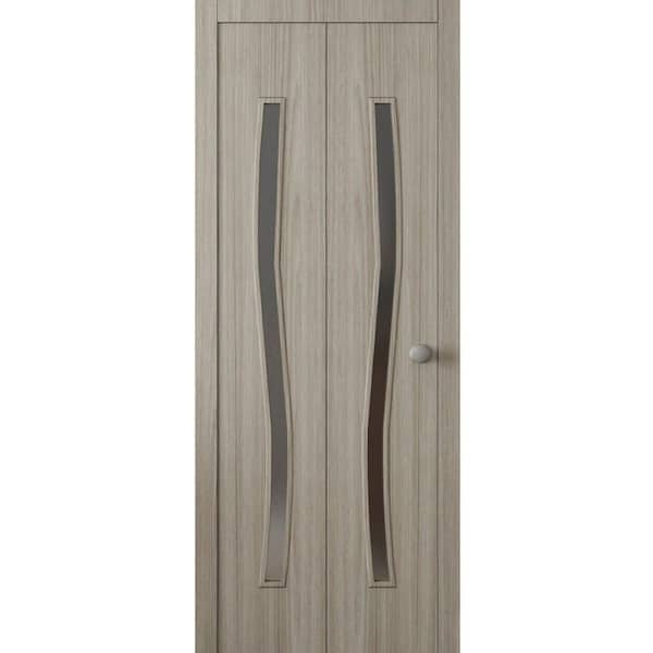 3012 60 in. x 80 in. Sold Core Oak Franko Color Wood Bi-fold Door with Hardware
