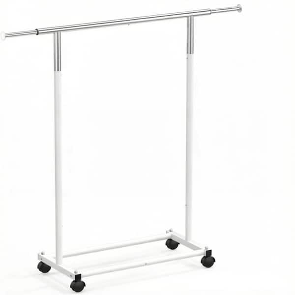 White 58.25H x 47.75W x 17D in. Metal Freestanding Clothes Drying Rack