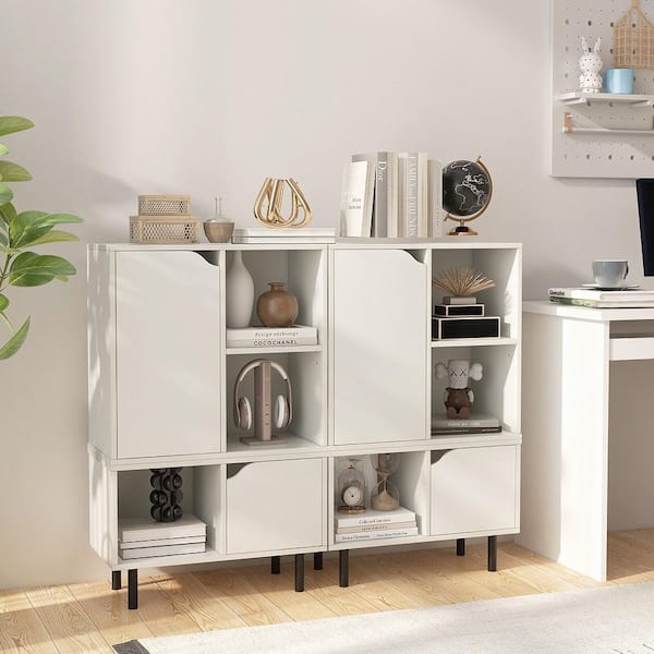 Homfa 21-Cube Bookcase and Bookshelves with Adjustable Shelves, Triple  Width Open CD Display Storage Rack, Black