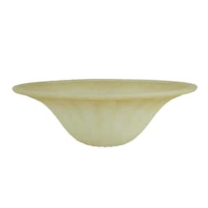 6 in. Amber Torchiere Replacement Glass Shade