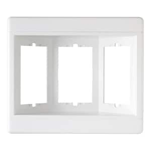 Pass & Seymour 3 Gang Recessed TV Media Box, White