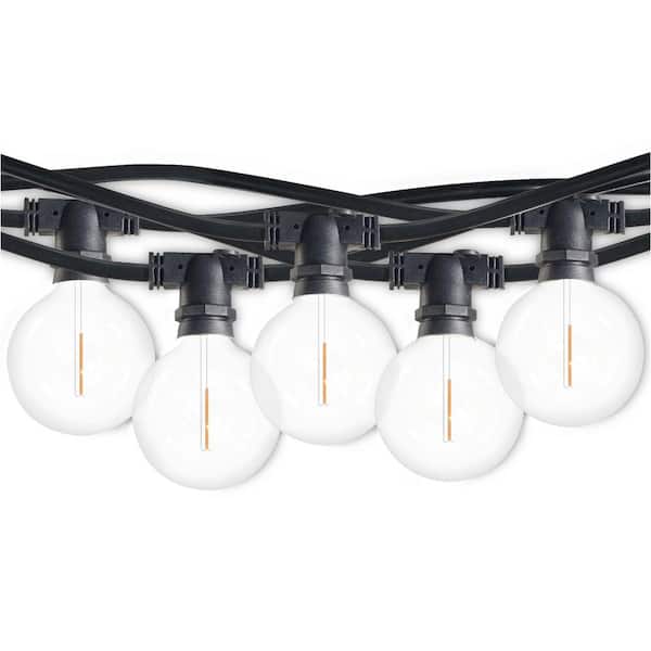 Enbrighten 24 Bulbs 48 ft. Outdoor/Indoor Bistro LED String Lights 38357 -  The Home Depot