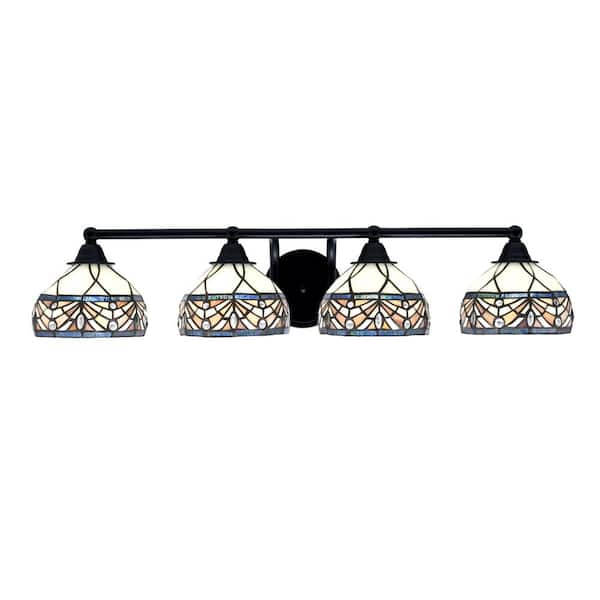 Unbranded Madison 32.25 in. 4-Light Matte Black Vanity Light