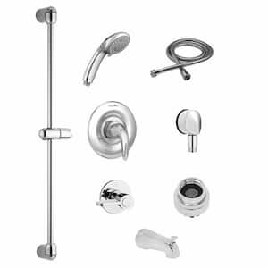 Commercial 3-Spray Round Shower System Trim Kit with Hand Shower and Tub Spout 2.5 GPM in Chrome (Valve not Included)