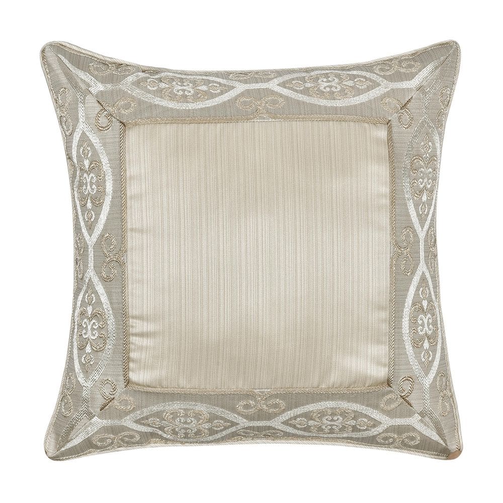 Amarella Gold Polyester Medallion 18 Square Decorative Throw Pillow 18 I