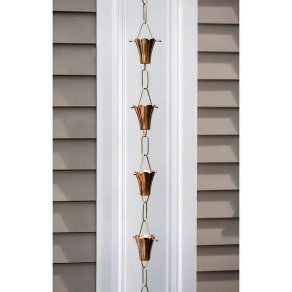 Have a question about Good Directions 100% Pure Copper Chain Link Rain Chain,  8-1/2 ft. Long, Large Links, Replaces Gutter Downspout? - Pg 2 - The Home  Depot