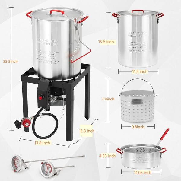 thumbnail image 2 of Outvita 30QT Turkey Fryer Kit - 54,000 BTU Outdoor Propane Fryer With Fish Pot 2 of 5