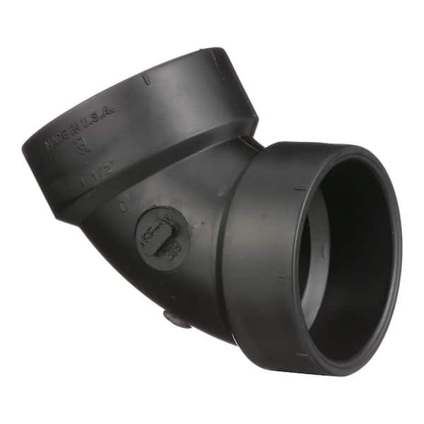 Charlotte Pipe 2 in. Acrylonitrile Butadiene Styrene (ABS) DWV 60-Degree ABS Hub x Hub Elbow Fitting