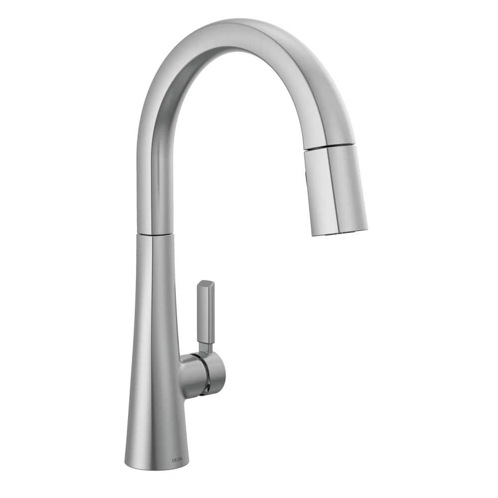 Monrovia Lumicoat Arctic Stainless Steel Pull Down Kitchen Faucet