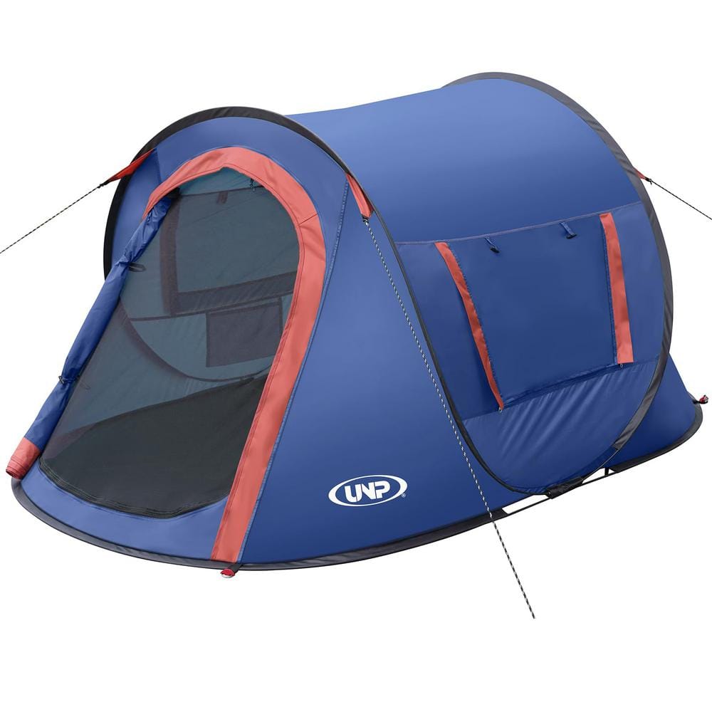 7.2 ft. x 4.5 ft. Navy Blue 2 Person Pop-up Camping Tent, Portable Beach Te