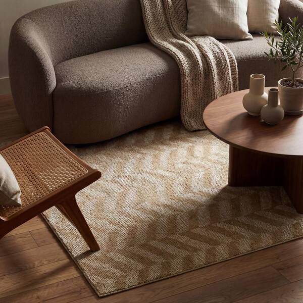 nuLOOM Avienne Modern Striped Area Tan 4 ft. x 6 ft. Indoor Area