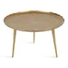 Kate and Laurel Alessia 25.25 in. Gold Round Metal Coffee Table 219271 ...