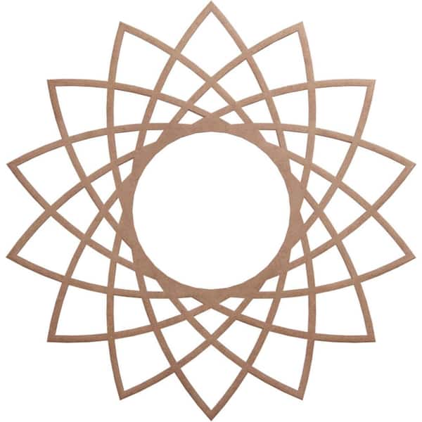 Ekena Millwork 28 in. x 10.75 in. x 0.25 in. Wood Medallion Moulding